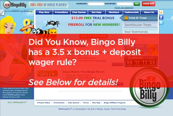 About NewBingoBilly Bonus